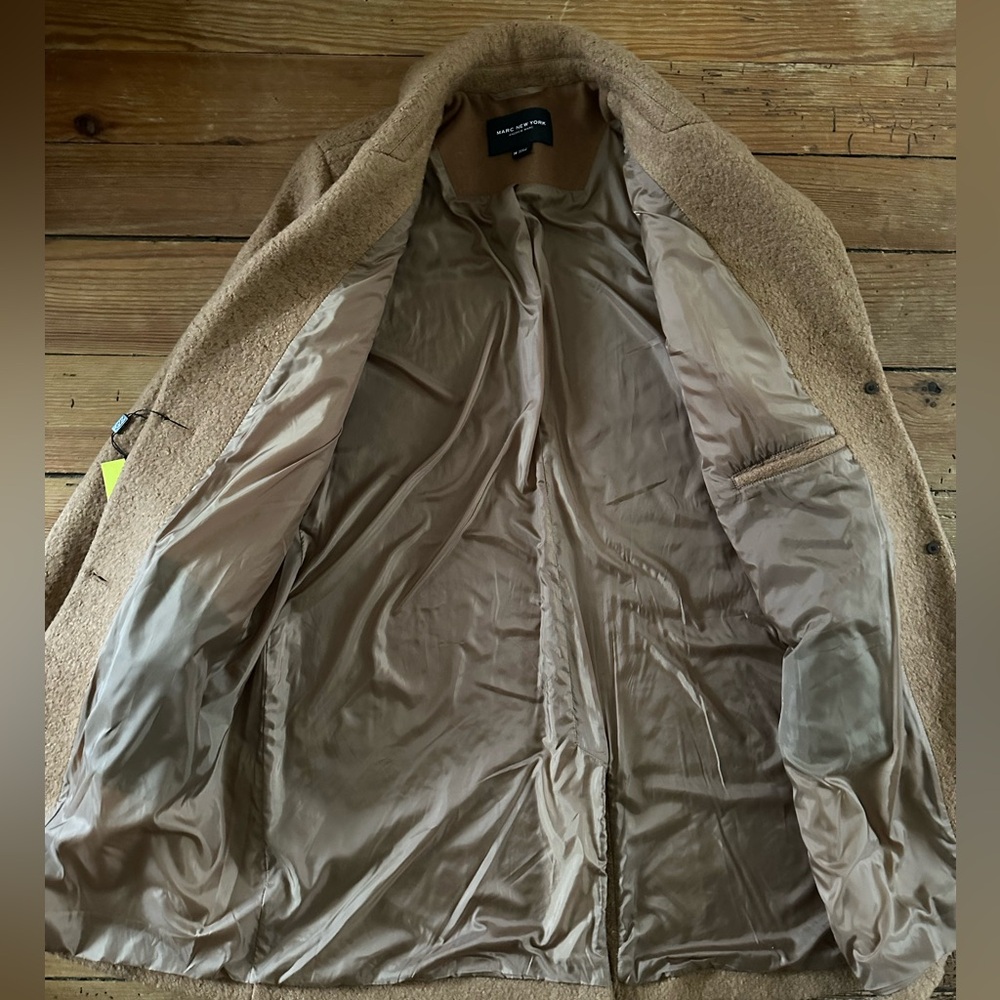 Marc New York Boucle Camel Car Coat - Picture 2 of 7